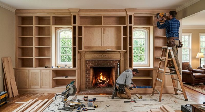 Built In Bookshelves Installation in Raleigh, NC